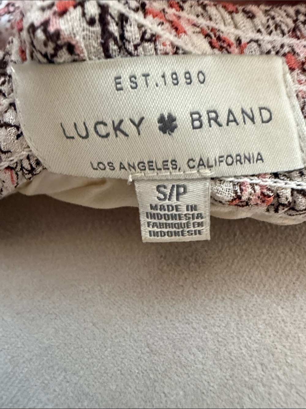 Lucky Brand Cream and Terracotta Floral Maxi Dress - Picture 3 of 7